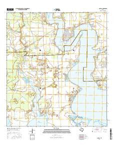 Olivia Texas Current topographic map, 1:24000 scale, 7.5 X 7.5 Minute, Year 2016