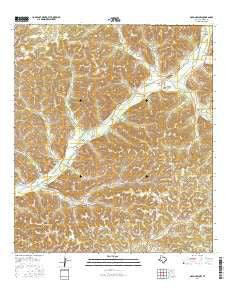 Open Hollow Texas Current topographic map, 1:24000 scale, 7.5 X 7.5 Minute, Year 2016