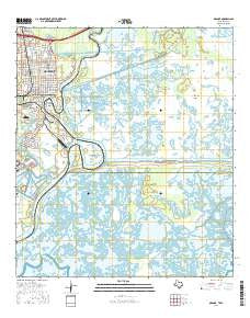 Orange Texas Current topographic map, 1:24000 scale, 7.5 X 7.5 Minute, Year 2016