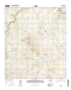 Orla Texas Current topographic map, 1:24000 scale, 7.5 X 7.5 Minute, Year 2016