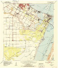 Oso Creek Texas Historical topographic map, 1:62500 scale, 15 X 15 Minute, Year 1951