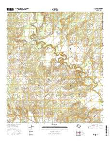 Ottine Texas Current topographic map, 1:24000 scale, 7.5 X 7.5 Minute, Year 2016