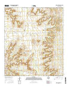 Owens Creek NW Texas Current topographic map, 1:24000 scale, 7.5 X 7.5 Minute, Year 2016
