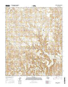 Ox Yoke Creek Texas Current topographic map, 1:24000 scale, 7.5 X 7.5 Minute, Year 2016