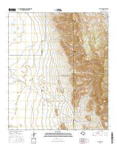 P X Flat Texas Current topographic map, 1:24000 scale, 7.5 X 7.5 Minute, Year 2016