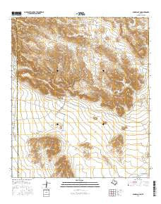 Padre Canyon Texas Current topographic map, 1:24000 scale, 7.5 X 7.5 Minute, Year 2016