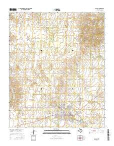 Paducah Texas Current topographic map, 1:24000 scale, 7.5 X 7.5 Minute, Year 2016