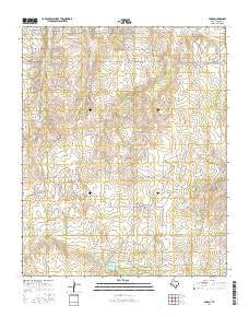 Pakan Texas Current topographic map, 1:24000 scale, 7.5 X 7.5 Minute, Year 2016