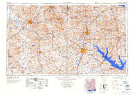 Palestine Texas Historical topographic map, 1:250000 scale, 1 X 2 Degree, Year 1984