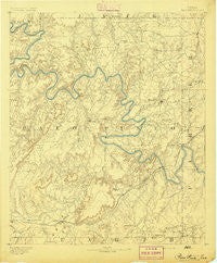 Palo Pinto Texas Historical topographic map, 1:125000 scale, 30 X 30 Minute, Year 1891