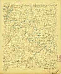 Palo Pinto Texas Historical topographic map, 1:125000 scale, 30 X 30 Minute, Year 1891