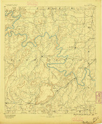 Palo Pinto Texas Historical topographic map, 1:125000 scale, 30 X 30 Minute, Year 1891