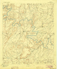 Palo Pinto Texas Historical topographic map, 1:125000 scale, 30 X 30 Minute, Year 1891
