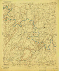 Palo Pinto Texas Historical topographic map, 1:125000 scale, 30 X 30 Minute, Year 1891