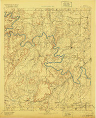 Palo Pinto Texas Historical topographic map, 1:125000 scale, 30 X 30 Minute, Year 1891