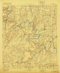 Palo Pinto Texas Historical topographic map, 1:125000 scale, 30 X 30 Minute, Year 1891
