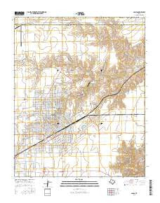 Pampa Texas Current topographic map, 1:24000 scale, 7.5 X 7.5 Minute, Year 2016
