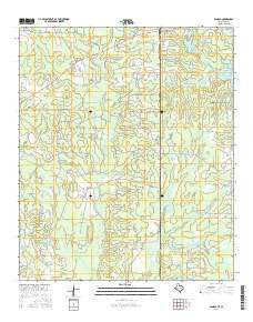 Panola Texas Current topographic map, 1:24000 scale, 7.5 X 7.5 Minute, Year 2016