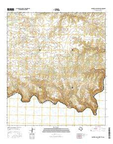 Panther Gulch West Texas Current topographic map, 1:24000 scale, 7.5 X 7.5 Minute, Year 2016