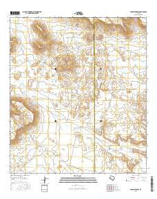 Paradise Draw Texas Current topographic map, 1:24000 scale, 7.5 X 7.5 Minute, Year 2016