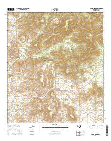 Paradise Mountain Texas Current topographic map, 1:24000 scale, 7.5 X 7.5 Minute, Year 2016