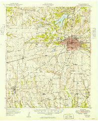 Paris Texas Historical topographic map, 1:62500 scale, 15 X 15 Minute, Year 1949