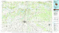 Paris Texas Historical topographic map, 1:100000 scale, 30 X 60 Minute, Year 1991