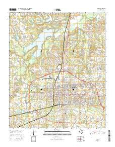 Paris Texas Current topographic map, 1:24000 scale, 7.5 X 7.5 Minute, Year 2016