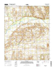 Parnell Texas Current topographic map, 1:24000 scale, 7.5 X 7.5 Minute, Year 2016