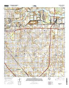 Pasadena Texas Current topographic map, 1:24000 scale, 7.5 X 7.5 Minute, Year 2016