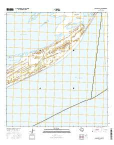 Pass Cavallo SW Texas Current topographic map, 1:24000 scale, 7.5 X 7.5 Minute, Year 2016