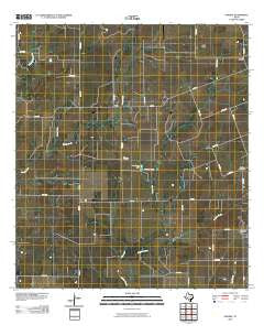 Pawnee Texas Historical topographic map, 1:24000 scale, 7.5 X 7.5 Minute, Year 2010