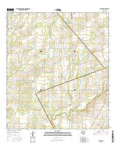 Pawnee Texas Current topographic map, 1:24000 scale, 7.5 X 7.5 Minute, Year 2016