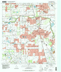 Pearland Texas Historical topographic map, 1:24000 scale, 7.5 X 7.5 Minute, Year 1995