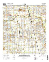 Pearland Texas Current topographic map, 1:24000 scale, 7.5 X 7.5 Minute, Year 2016