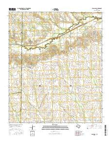 Pecan Gap Texas Current topographic map, 1:24000 scale, 7.5 X 7.5 Minute, Year 2016