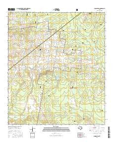 Pennington Texas Current topographic map, 1:24000 scale, 7.5 X 7.5 Minute, Year 2016