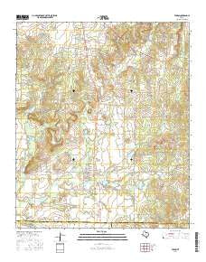 Perrin Texas Current topographic map, 1:24000 scale, 7.5 X 7.5 Minute, Year 2016