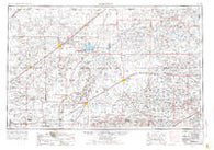 Perryton Texas Historical topographic map, 1:250000 scale, 1 X 2 Degree, Year 1954