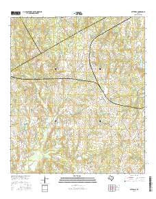 Petteway Texas Current topographic map, 1:24000 scale, 7.5 X 7.5 Minute, Year 2016