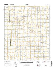 Pettit Texas Current topographic map, 1:24000 scale, 7.5 X 7.5 Minute, Year 2016