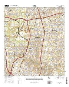 Pflugerville West Texas Current topographic map, 1:24000 scale, 7.5 X 7.5 Minute, Year 2016
