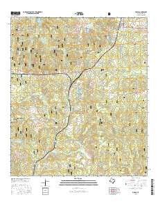 Phelps Texas Current topographic map, 1:24000 scale, 7.5 X 7.5 Minute, Year 2016