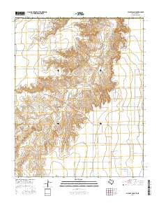 Phillips Camp Texas Current topographic map, 1:24000 scale, 7.5 X 7.5 Minute, Year 2016