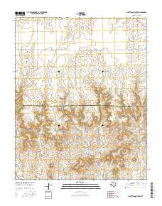 Pickett Ranch Creek Texas Current topographic map, 1:24000 scale, 7.5 X 7.5 Minute, Year 2016