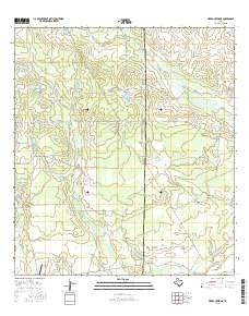 Piedra Creek NE Texas Current topographic map, 1:24000 scale, 7.5 X 7.5 Minute, Year 2016