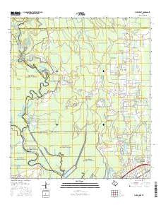 Pine Forest Texas Current topographic map, 1:24000 scale, 7.5 X 7.5 Minute, Year 2016