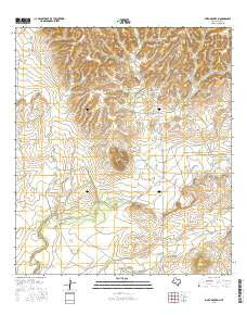Pinto Mountain Texas Current topographic map, 1:24000 scale, 7.5 X 7.5 Minute, Year 2016
