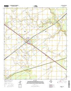 Placedo Texas Current topographic map, 1:24000 scale, 7.5 X 7.5 Minute, Year 2016