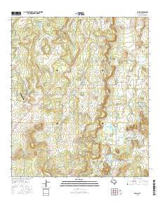 Placid Texas Current topographic map, 1:24000 scale, 7.5 X 7.5 Minute, Year 2016